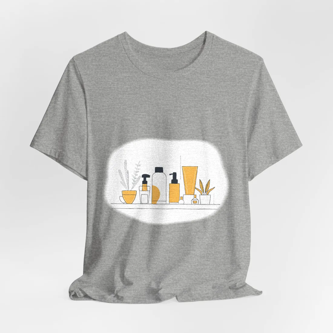 Minimalist Product Design: Bold Gray Illustration - T-Shirt (Athletic Heather)