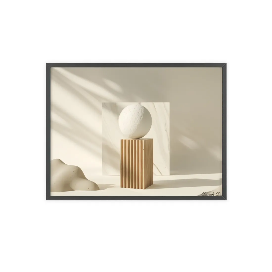 Minimalist Product Design: L Bold Lettering Art - Framed Poster