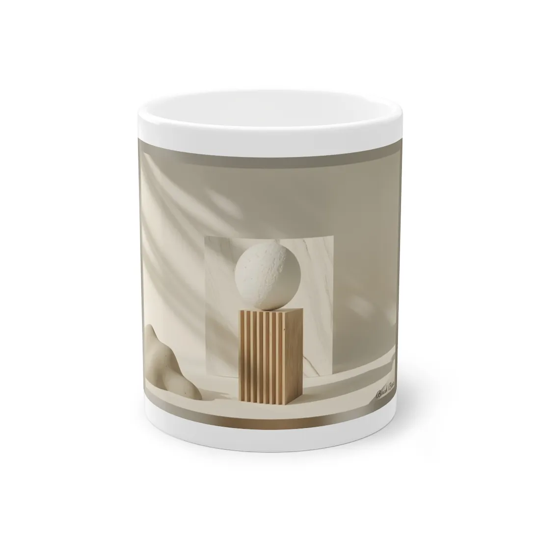 Minimalist Product Design: L Bold Lettering Art - Mug