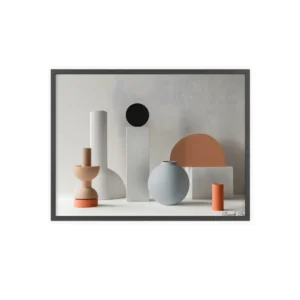 Matte Ceramic Vases Still Life Framed Poster