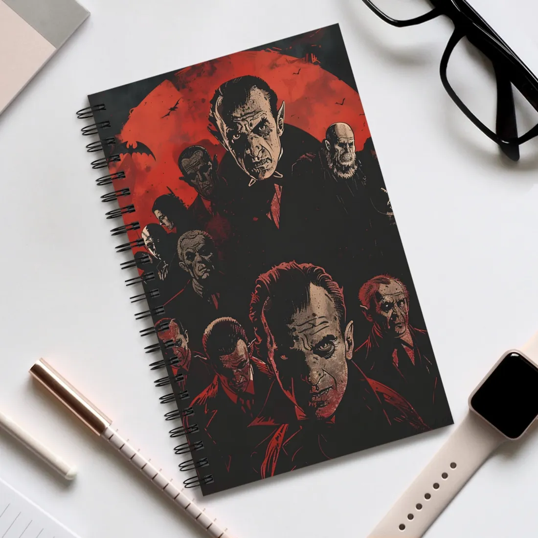 Mischievous Vampires: A Charismatic Leader's Nightly Revelry - Spiral Notebook