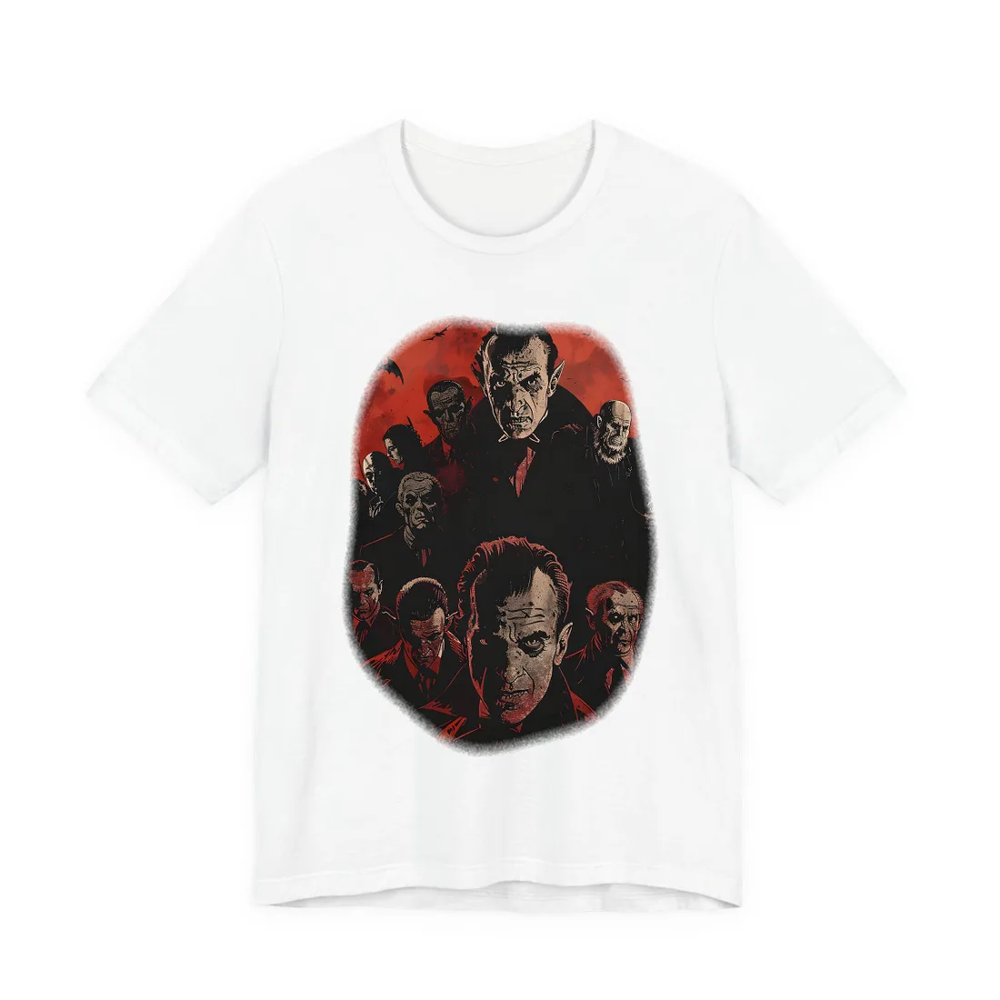Mischievous Vampires: A Charismatic Leader's Nightly Revelry - T-Shirt (White)