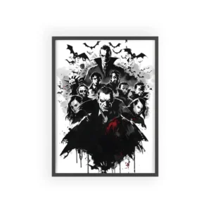 Vampires with Bats Framed Poster