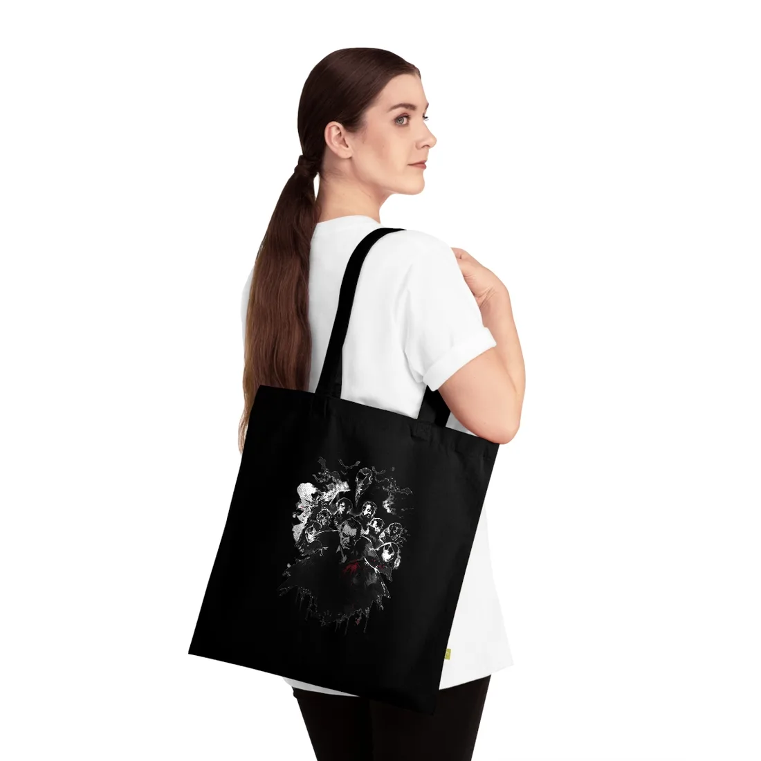 Mischievous Vampires: Dark Digital Artwork with Charismatic Leader - Tote Bag (Black)