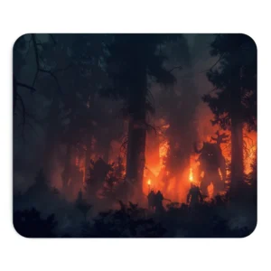 Creatures in Foggy Forest Mouse Pad