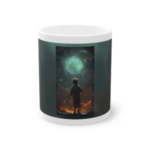 Boy Gazing at Glowing Orb Mug