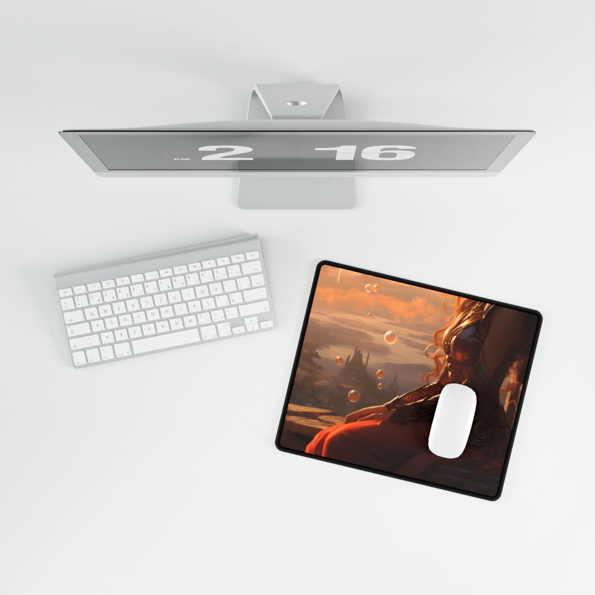 Mobile Moment: A Digital Artwork - Desk Mat