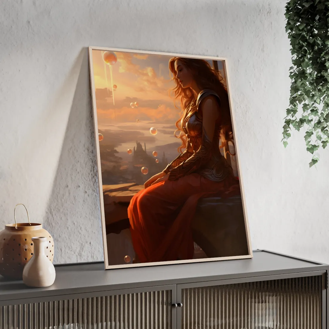 Mobile Moment: A - Framed Poster