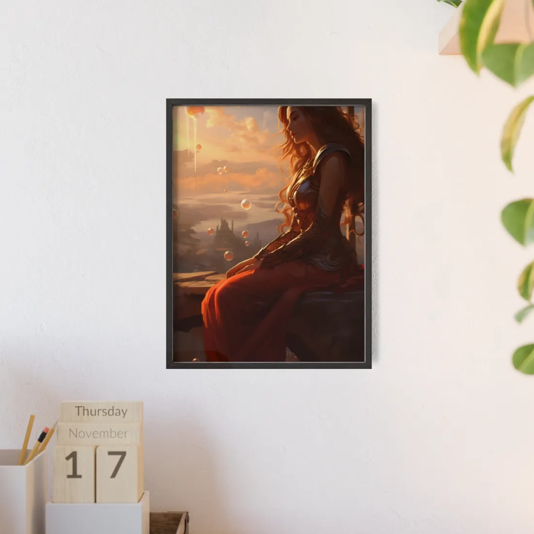 Mobile Moment: A - Framed Poster