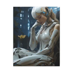 Android Woman Seated by Window Canvas Print