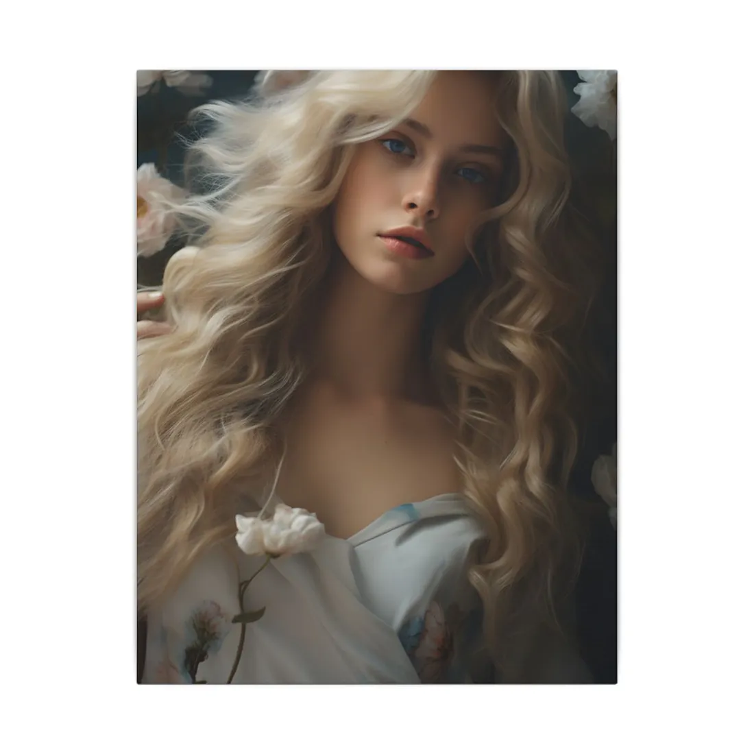 Modern Blonde: Natural Outdoor Portrait - Canvas