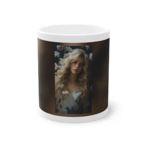 Woman with Wavy Blonde Hair Mug