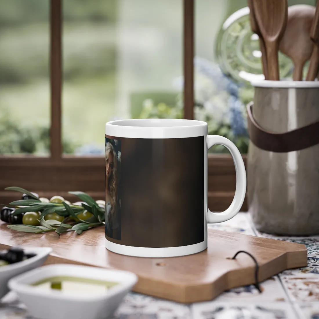Modern Blonde: Natural Outdoor Portrait - Mug