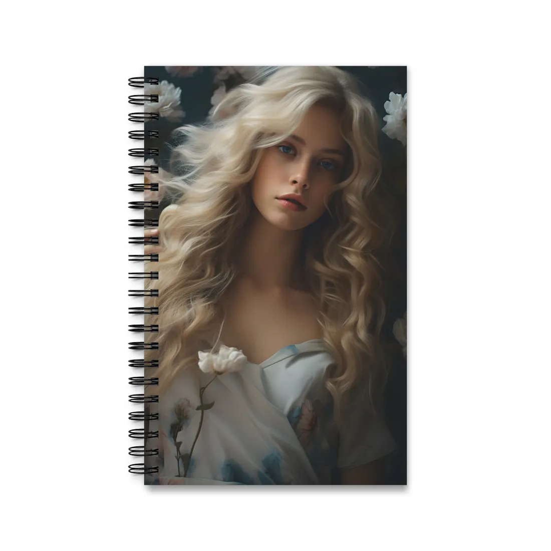 Modern Blonde: Natural Outdoor Portrait - Spiral Notebook