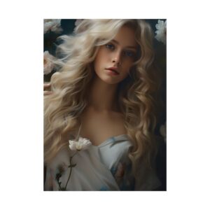 Woman with Wavy Blonde Hair Poster