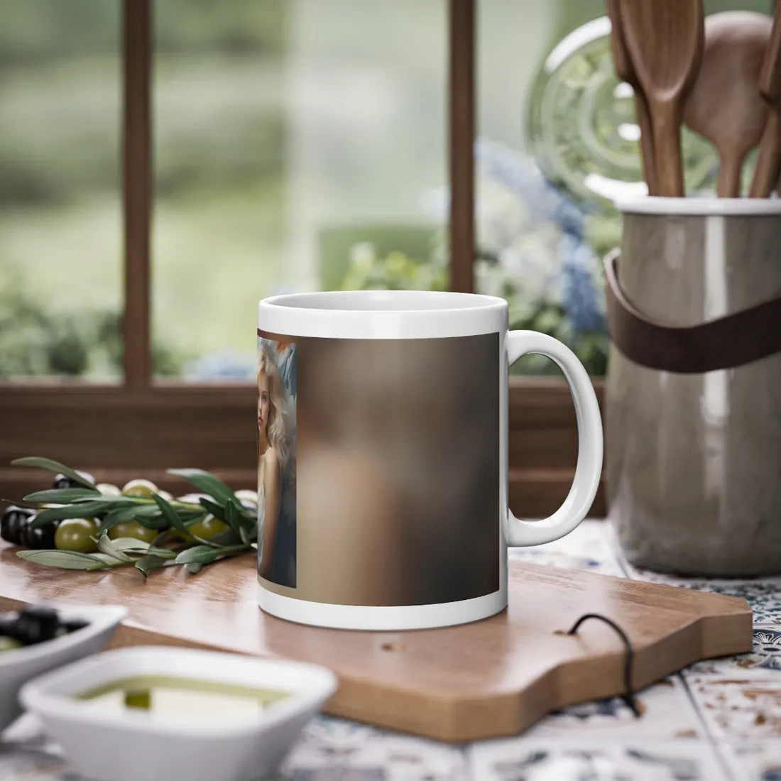 Modern Blonde Portrait: Unvarnished Natural Beauty - Mug