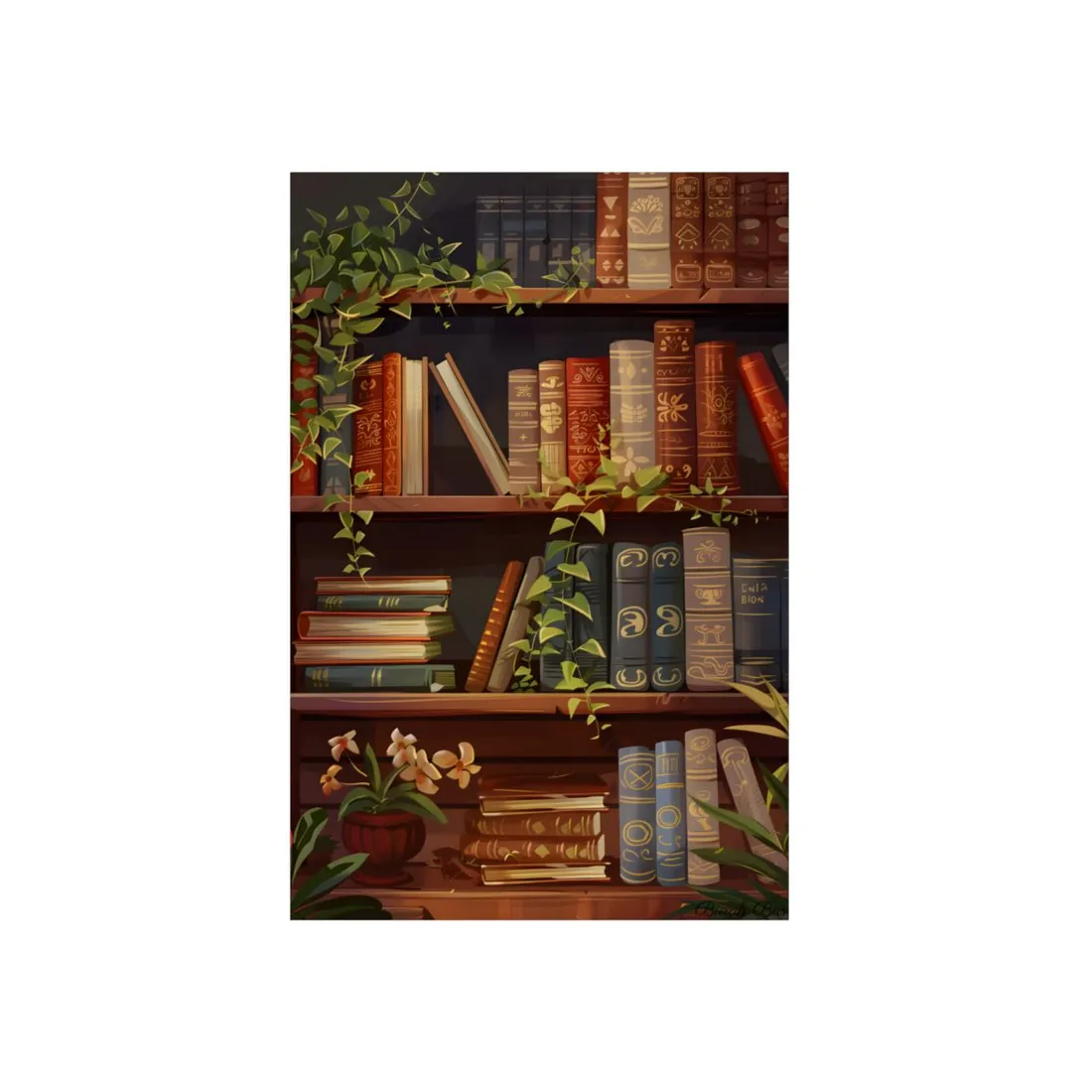 Modern Book Stack Art: A Timeless - Metal Poster