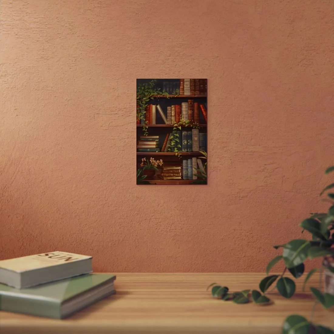 Modern Book Stack Art: A Timeless - Metal Poster