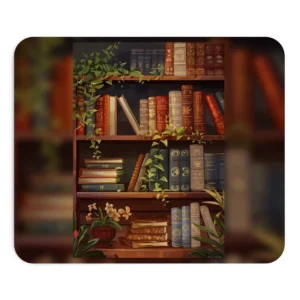 Antique Books on Shelf Mouse Pad