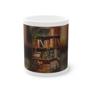Antique Books on Shelf Mug