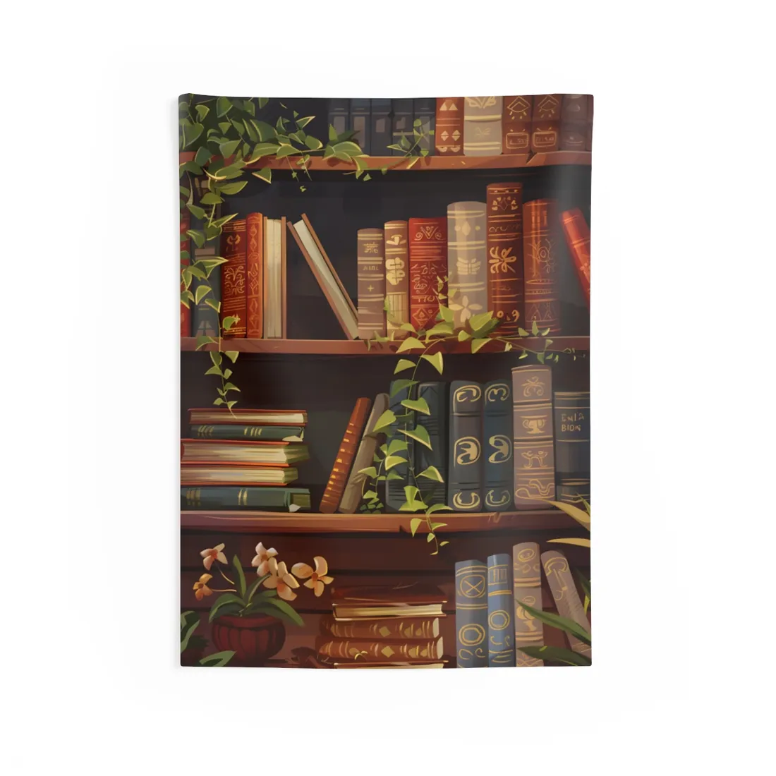 Modern Book Stack Art: A Timeless - Wall Tapestry