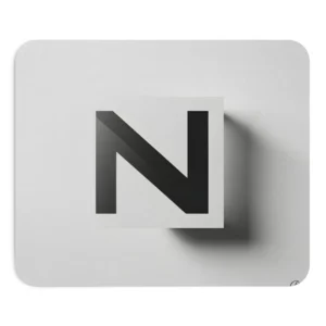Black Letter N Mouse Pad