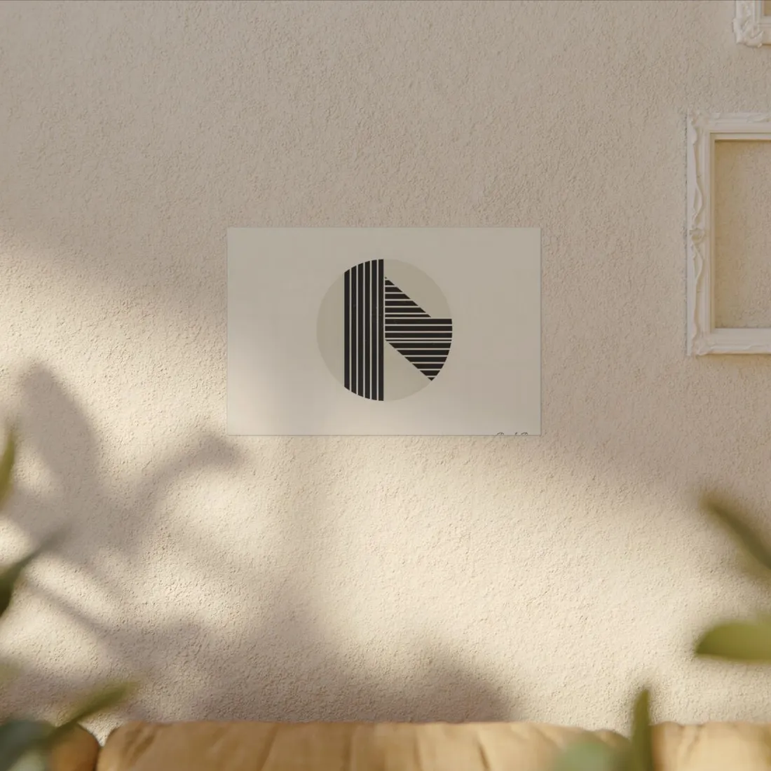 Modern Minimalist Poster: Bold Typography and Geometric Forms - Canvas