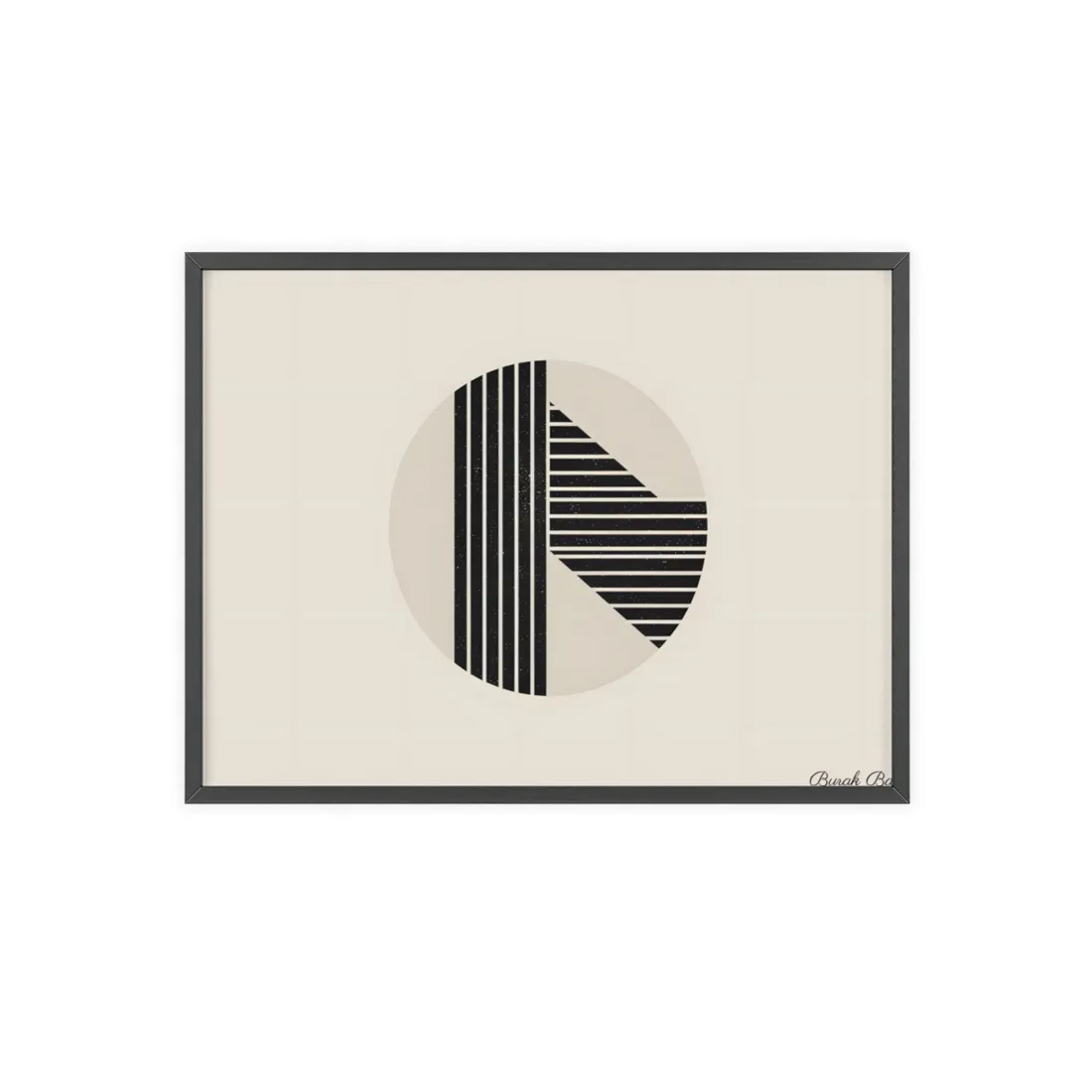 Modern Minimalist Poster: Bold Typography and Geometric Forms - Framed Poster