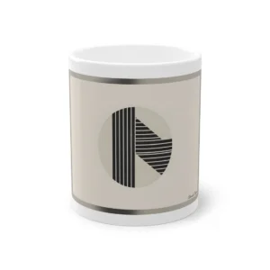 Black Striped Circle Abstract Mug