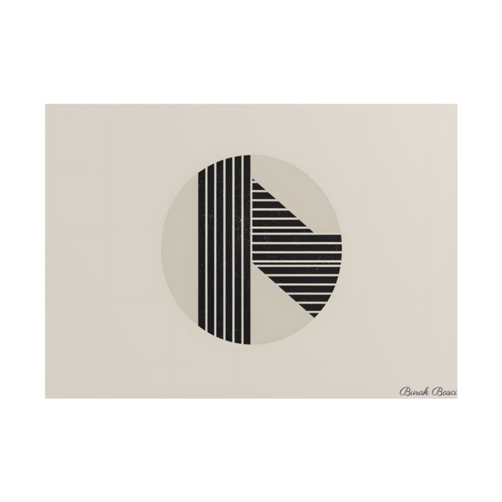Modern Minimalist Poster: Bold Typography and Geometric Forms - Poster
