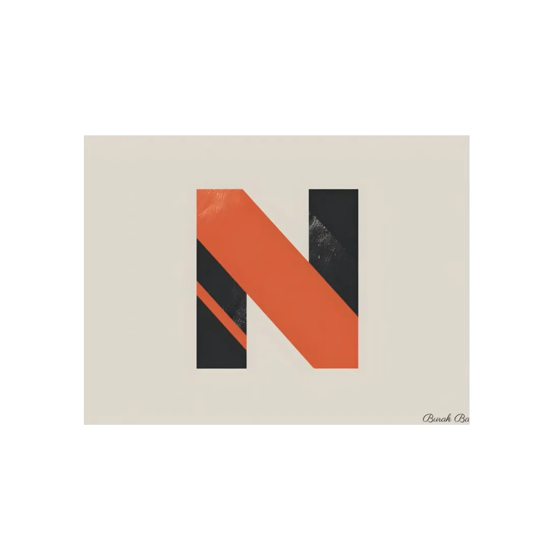 Modern Minimalist Poster: Bold Typography in Batch 1 - Metal Poster