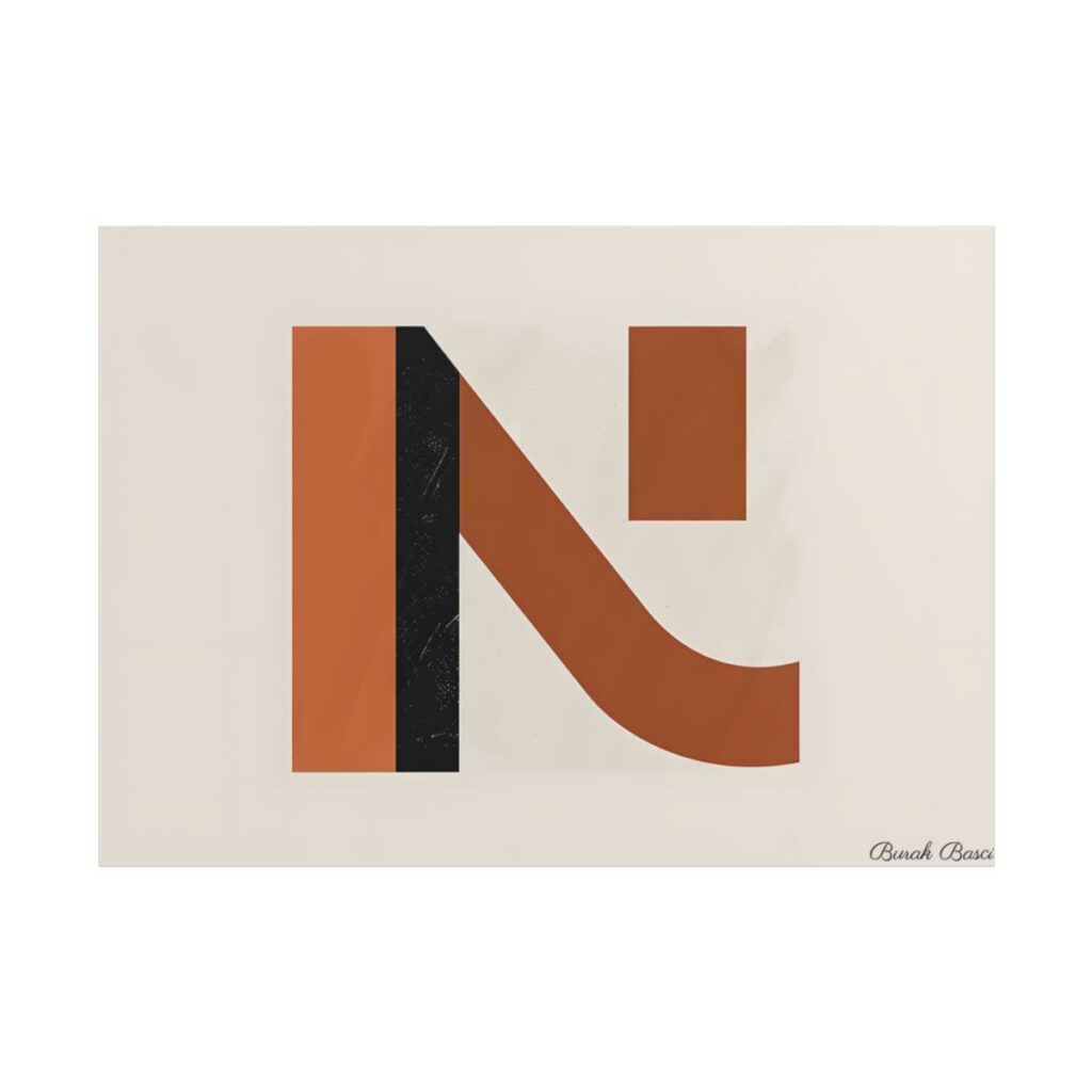 Modern Minimalist Poster: Unique 62097 Number Artwork - Poster