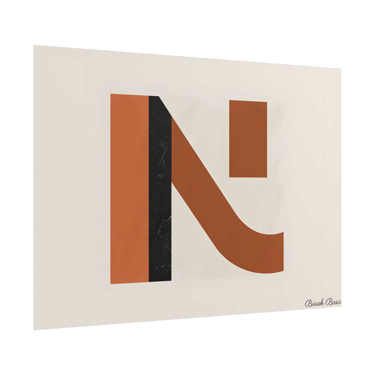 Modern Minimalist Poster: Unique 62097 Number Artwork - Poster