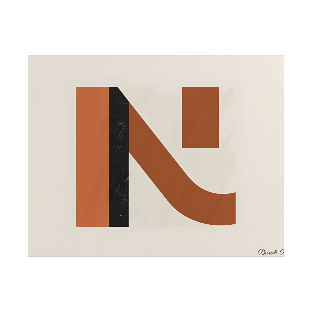 Modern Minimalist Poster: Unique 62097 Number Artwork - Poster