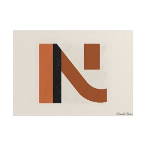 Terracotta Letter N Poster