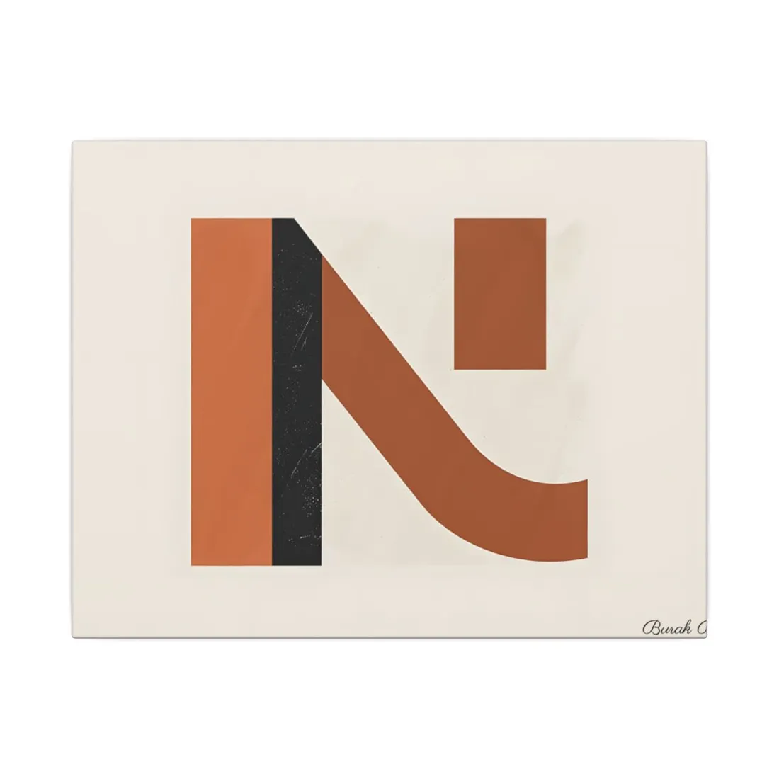 Modern Minimalist Poster: Unique 62097 Number - Canvas