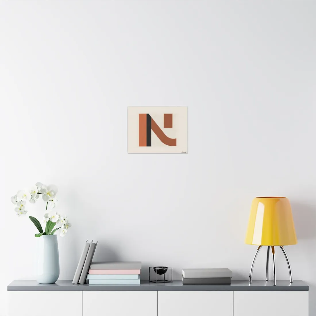 Modern Minimalist Poster: Unique 62097 Number - Canvas