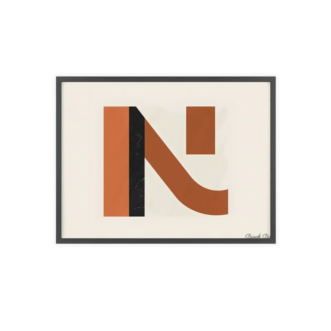 Modern Minimalist Poster: Unique 62097 Number - Framed Poster