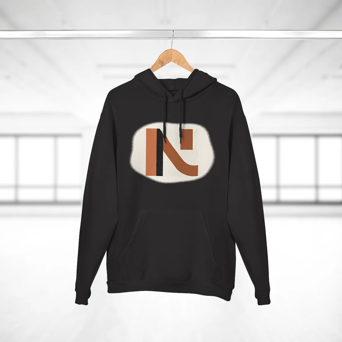 Modern Minimalist Poster: Unique 62097 Number - Hoodie (Black)