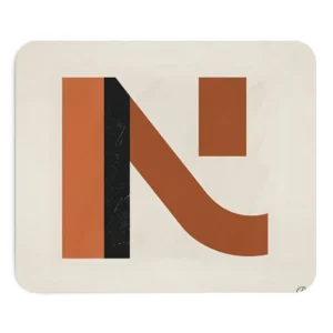 Terracotta Letter N Mouse Pad