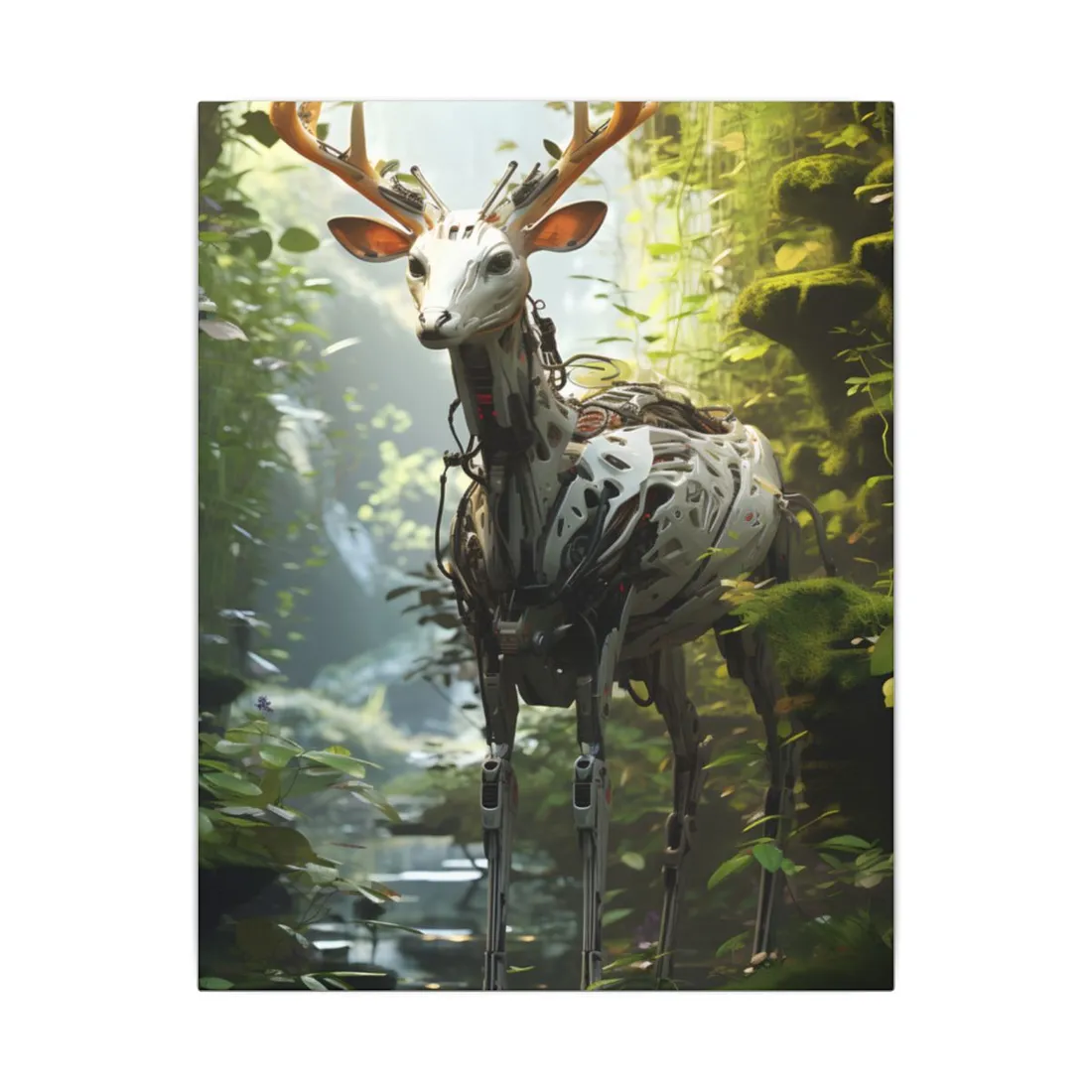Modern Outdoor Robotic Wildlife Sanctuary: A Unique Artwork of Innovative Design - Canvas