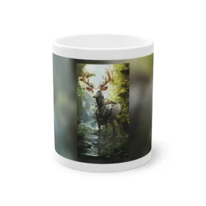 Robot Deer in Forest Mug