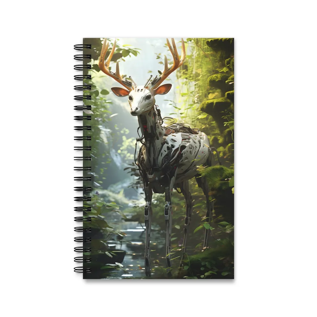 Modern Outdoor Robotic Wildlife Sanctuary: A Unique Artwork of Innovative Design - Spiral Notebook