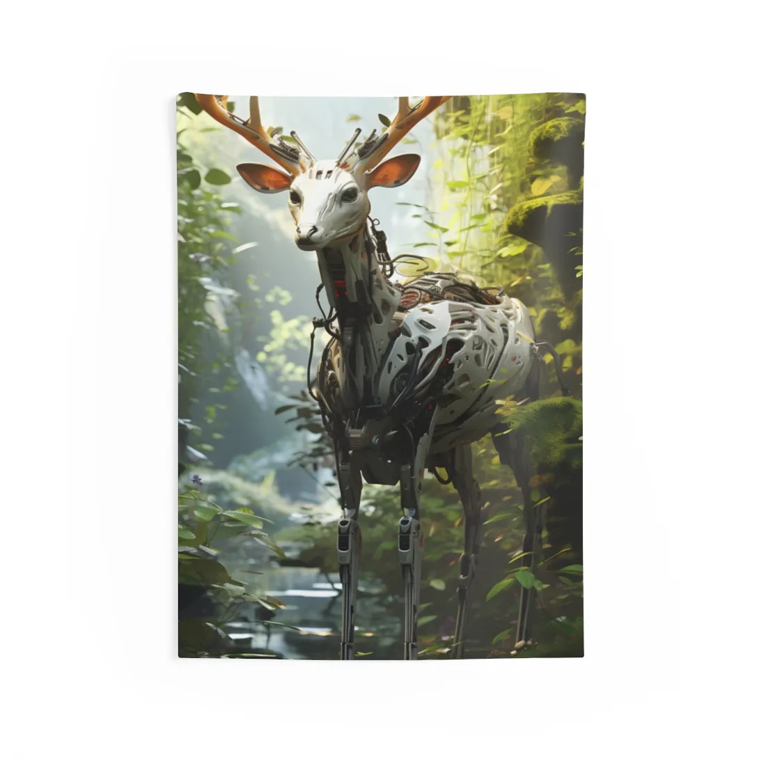 Modern Outdoor Robotic Wildlife Sanctuary: A Unique Artwork of Innovative Design - Wall Tapestry