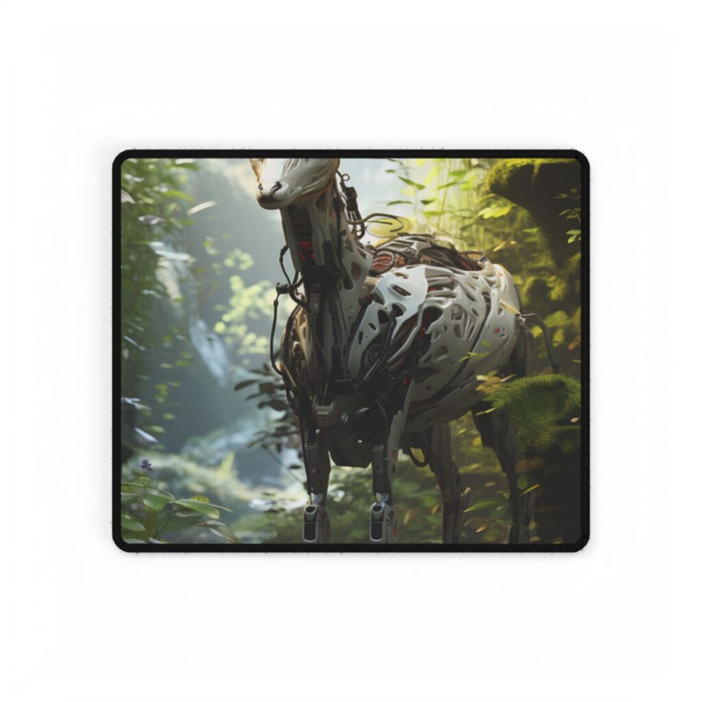 Modern Outdoor Robotic Wildlife Sanctuary: A Unique Artwork of Innovative Design - Desk Mat