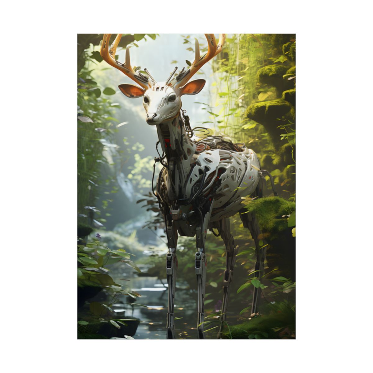 Modern Outdoor Robotic Wildlife Sanctuary: A Unique Artwork of Innovative Design - Poster
