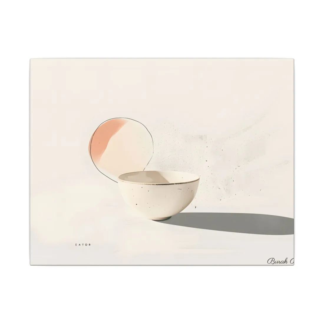 Modern Product Art: Minimalist Illustration with Bold Text - Canvas