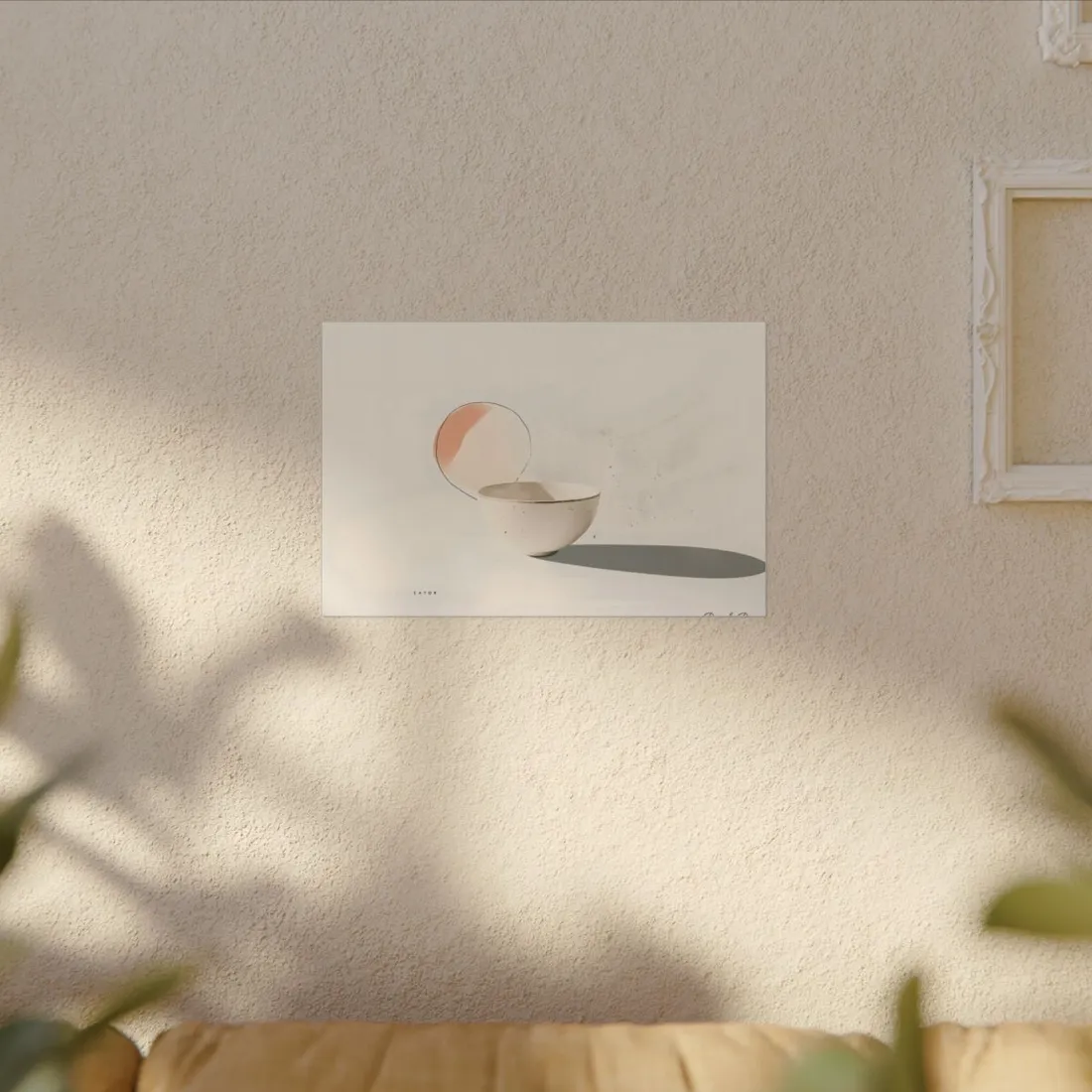 Modern Product Art: Minimalist Illustration with Bold Text - Canvas