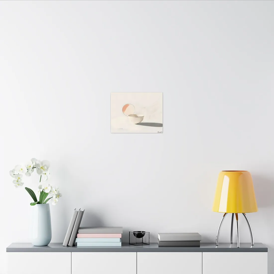 Modern Product Art: Minimalist Illustration with Bold Text - Canvas