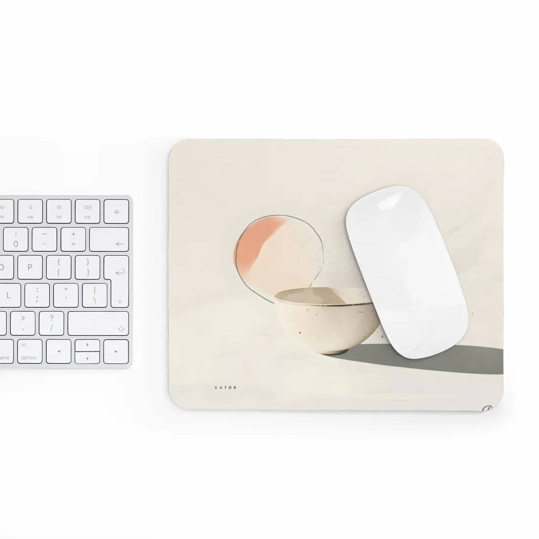 Modern Product Art: Minimalist Illustration with Bold Text - Mouse Pad
